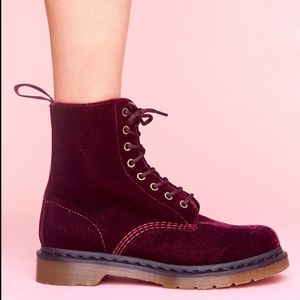 Dr Martens velvet boots